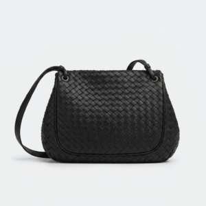 Bolso Bottega Veneta Nosini cuero negro hombro bandolera