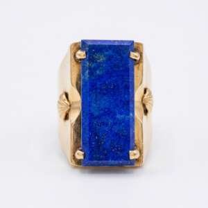 Anillo oro 18k lapislázuli