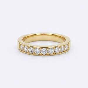 Alianza oro 18k diez diamantes