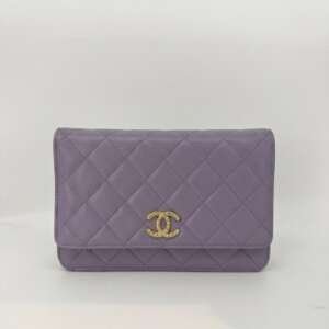 Bolso Chanel Wallet on Chain cuero violeta