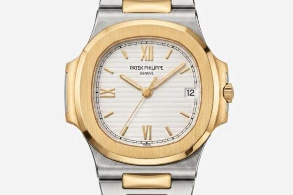 Patek Philippe Nautilus Acero y Oro Esfera Blanca con Papeles