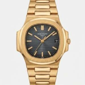 Patek Philippe Nautilus oro 18k esfera azul