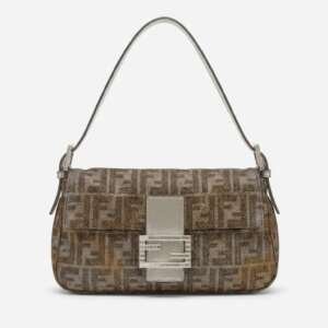 Fendi Baguette Zucca metálico brillante