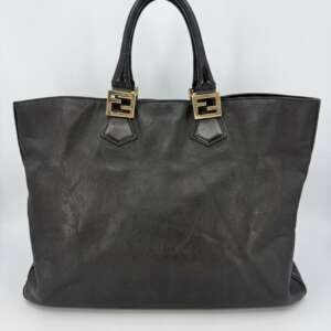 Bolso Fendi Shopper Bag vintage cuero negro