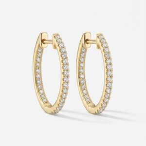 Aros de oro de 18k con diamantes