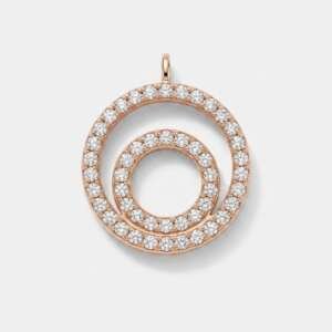 Colgante oro rosa 18k decorado con diamantes