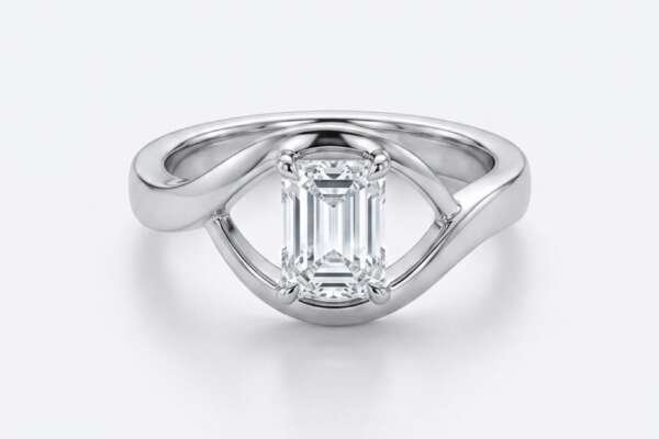 Anillo de Oro Blanco 18k con Diamante 1.01 Cts GIA