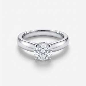 Anillo solitario oro blanco 18k diamante 0.90 Cts