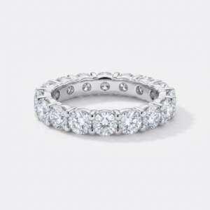 Alianza oro blanco 18k con 17 diamantes