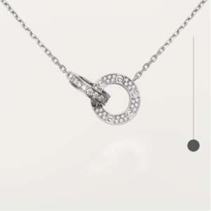 Collar Cartier Love oro blanco 18k pavé diamantes