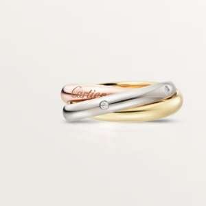 Anillo Cartier Trinity tres oros 18k con diamantes