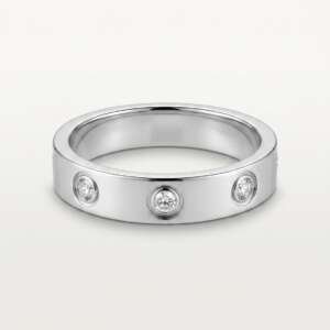 Anillo Cartier Love oro blanco 18k con diamantes