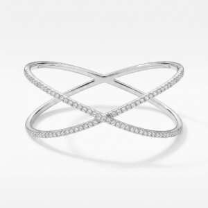 Pulsera de oro blanco 18k con diamantes 13,96 gramos