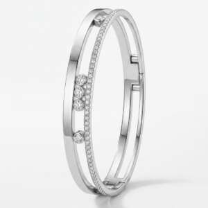 Pulsera Messika Move oro blanco 18k con diamantes