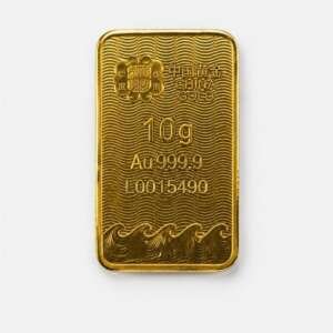 Lingote de oro de 24 quilates The Royal Mint de 10 gramos